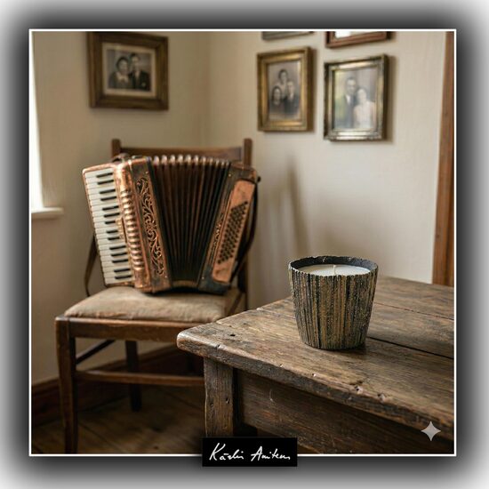 Svece no kolekcijas "Vecais akordeons"