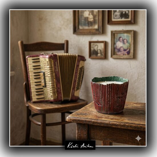 Svece no kolekcijas "Vecais akordeons"